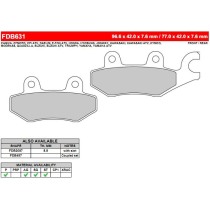Тормозные колодки для мотоцикла FERODO FDB631SG (MCB615SI)