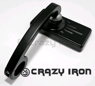 Зеркало для мотоцикла PW для мотоцикла  с креплением на руль STRIKE BLACK, универсальное (фото 2, фотография 2)