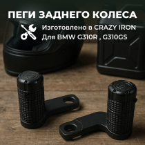 Пеги в ось заднего колеса BMW G310R, G310GS CRAZY IRON