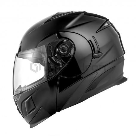 Мотошлем модуляр ZEUS ZS-3020, черный глянцевый (фото 2, фотография 2)