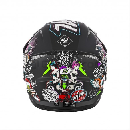 Мотошлем кроссовый O'NEAL 3Series Crank 2.0 красно-зеленый (фото 4, фотография 4)