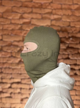 Подшлемник балаклава спортивная / тактическая, вискоза, хаки (фото 3, фотография 3)