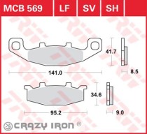 Тормозные колодки для мотоцикла TRW LUCAS MCB569