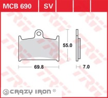 Тормозные колодки для мотоцикла TRW LUCAS MCB690