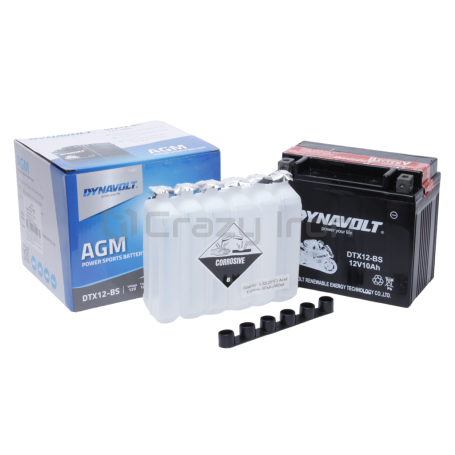 Аккумулятор для мотоцикла Dynavolt DTX12-BS, 12V, AGM (YTX12-BS) (150x87x130) (фото 3, фотография 3)