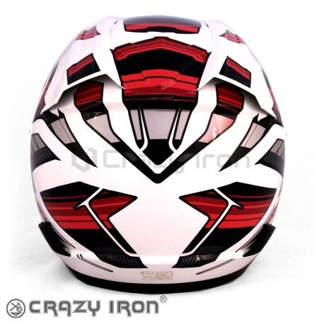 Мотошлем интеграл ALLTOP RADIOHEAD, бело-красный (фото 3, фотография 3)