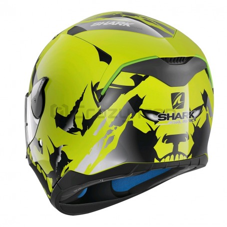 Мотошлем интеграл SHARK SKWAL INSTINCT HV, ярко-желый, с подсветкой (фото 2, фотография 2)