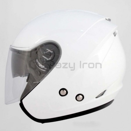 Мотошлем открытый ALLTOP AP-80 SOLID WHITE, белый (фото 1, фотография 1)