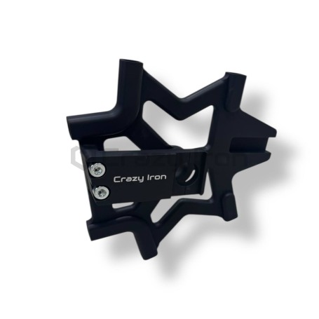 Кронштейн хендбрейка KAWASAKI ZX-6R `05 -`21 для диска диаметром 280 мм, черный анод CRAZY IRON (фото 2, фотография 2)