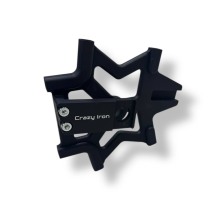 Кронштейн хендбрейка KAWASAKI ZX-6R 2005 +  для диска диаметром 280 мм, черный анод CRAZY IRON