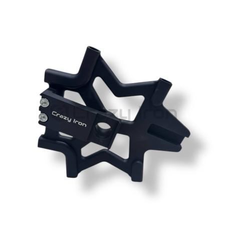 Кронштейн хендбрейка KAWASAKI ZX-6R `05 -`21 для диска диаметром 280 мм, черный анод CRAZY IRON (фото 4, фотография 4)