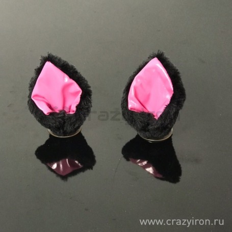 Ушки на мотошлем CRAZY IRON "Мотоушки Black pink" (фото 2, фотография 2)