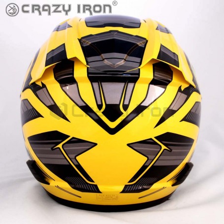 Мотошлем интеграл ALLTOP RADIOHEAD, черно-желтый (фото 3, фотография 3)