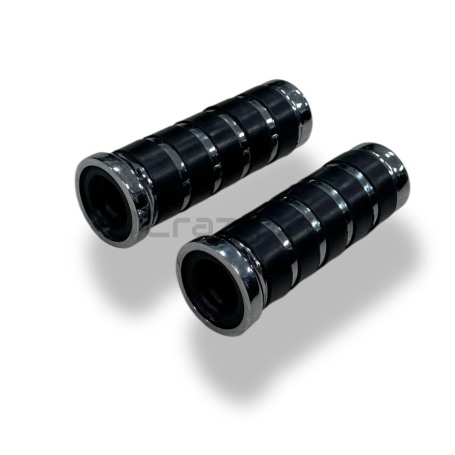 Рукоятки грипсы для чоппера 22мм, металл, хром, резина,  COMFORT (фото 4, фотография 4)