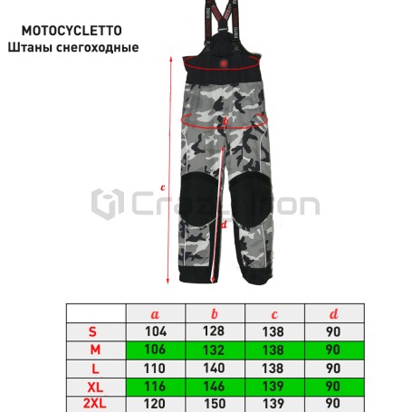 Штаны снегоходные MOTOCYCLETTO WINTER GREY, серые (фото 2, фотография 2)