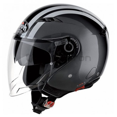 Мотошлем открытый AIROH CITY ONE Flash Anthracite, серый (фото 1, фотография 1)