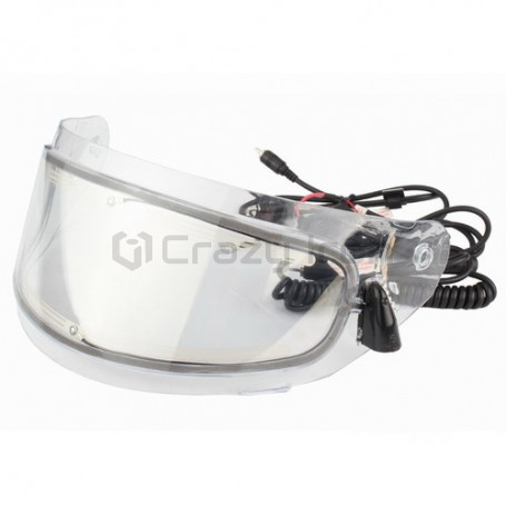 Визор (стекло для шлема) SHIRO SH501 с электроподогревом, прозрачный (фото 1, фотография 1)