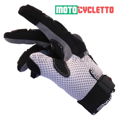 Мотоперчатки MOTOCYCLETTO NETTO белый, текстиль, тачскрин (фото 2, фотография 2)