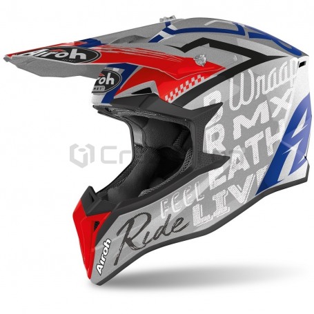 Мотошлем кроссовый AIROH WRAAP STREET, серый (фото 1, фотография 1)