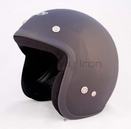 Мотошлем открытый ALLTOP AP-75 SOLID BLACK, черный (фото 1, фотография 1)