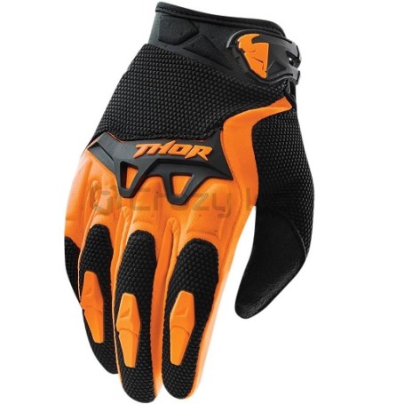 Мотоперчатки THOR кроссовые  S15 SPECTRUM Orange (фото 1, фотография 1)