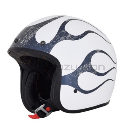 Мотошлем открытый PARTS UNLIMITED AFX FX76 FLAME, белый (фото 1, фотография 1)