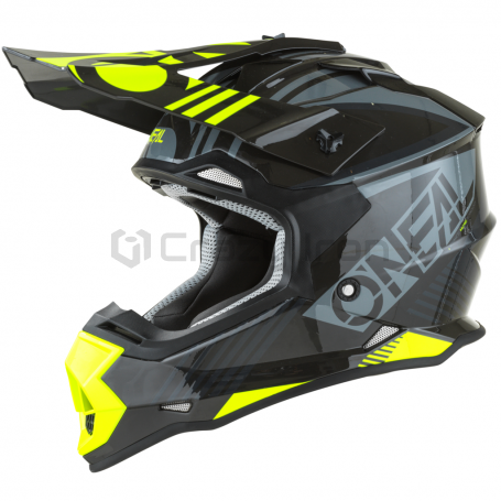 Мотошлем кроссовый O'NEAL 2Series Rush, серый-желтый (фото 1, фотография 1)