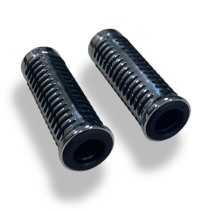 Рукоятки грипсы для чоппера 22мм, металл, хром, резина,  CLASSIC