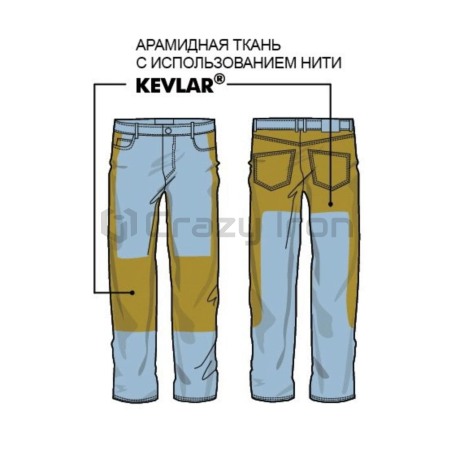 Мотоджинсы  SPIDER, темно-синие (фото 5, фотография 5)