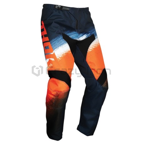 Мотоштаны кроссовые  SECTOR VAPOR Orange, черно-оранжевые (фото 1, фотография 1)