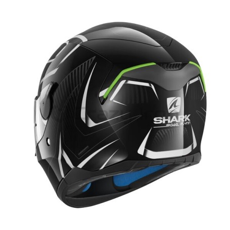 Мотошлем интеграл SHARK SKWAL FLYNN White, черно-белый, с подсветкой (фото 2, фотография 2)