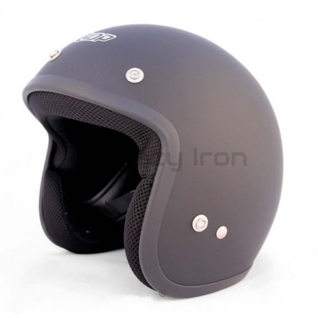 Мотошлем открытый ALLTOP AP-75 SOLID BLACK MAT, черный матовый (фото 1, фотография 1)