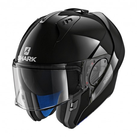 Мотошлем трансформер SHARK EVO-ONE 2 BLANK Black, черный (фото 4, фотография 4)