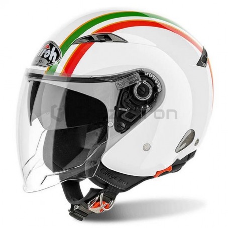 Мотошлем открытый AIROH CITY ONE Style Gold, белый (фото 1, фотография 1)