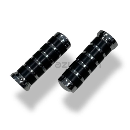 Рукоятки грипсы для чоппера 22мм, металл, хром, резина,  COMFORT (фото 2, фотография 2)