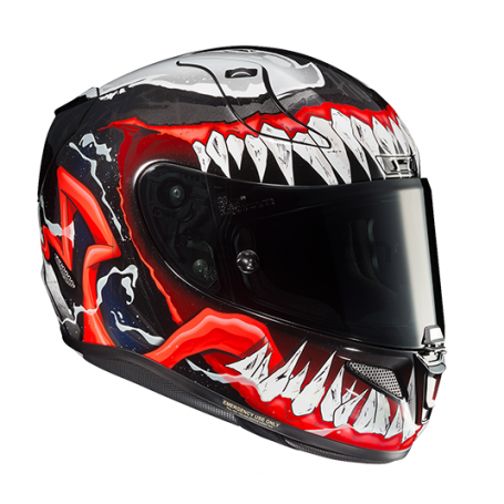 Мотошлем интеграл HJC RPHA 11 MARVEL VENOM 2, бело-сине-красный (фото 2, фотография 2)