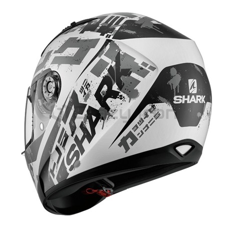 Мотошлем интеграл SHARK RIDILL KENGAL, черно-серебристый (фото 2, фотография 2)