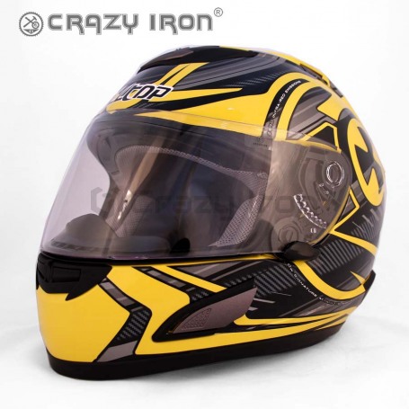 Мотошлем интеграл ALLTOP RADIOHEAD, черно-желтый (фото 2, фотография 2)