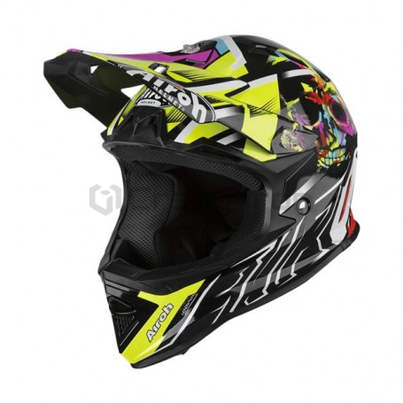 Мотошлем кроссовый детский AIROH MISTERY GLOSS, черно-желтый (фото 1, фотография 1)
