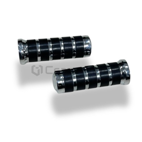 Рукоятки грипсы для чоппера 22мм, металл, хром, резина,  COMFORT (фото 3, фотография 3)