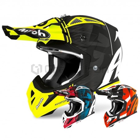 Мотошлем кроссовый  AVIATOR ACE, черно-желтый (фото 2, фотография 2)
