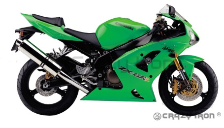 Слайдеры для мотоцикла  KAWASAKI ZX-6R `03-`04 CRAZY IRON (фото 2, фотография 2)