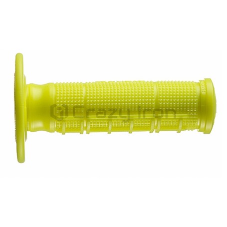 Грипсы для мото ARIETE HALF WAFFLE YELLOW NEON, закрытые (фото 1, фотография 1)