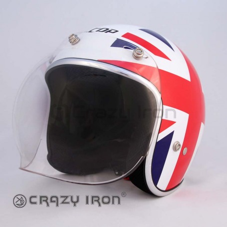 Мотошлем открытый ALLTOP AP-75 BRITAIN, бело-сине-красный (фото 6, фотография 6)