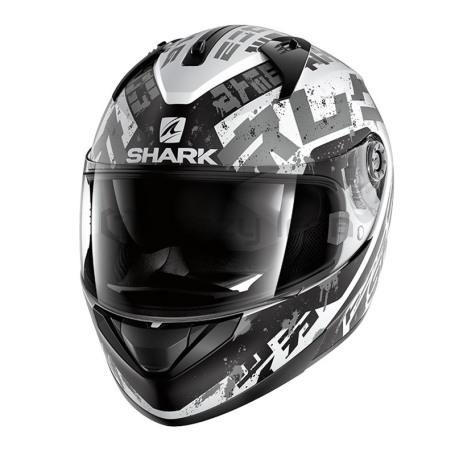 Мотошлем интеграл SHARK RIDILL KENGAL, черно-серебристый (фото 1, фотография 1)