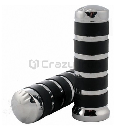 Рукоятки грипсы для чоппера 22мм, металл, хром, резина,  COMFORT (фото 6, фотография 6)