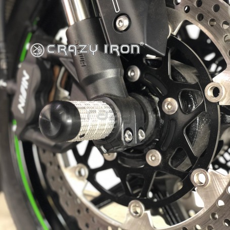 Пеги в ось переднего колеса  KAWASAKI ZX-6R `09- CRAZY IRON (фото 2, фотография 2)