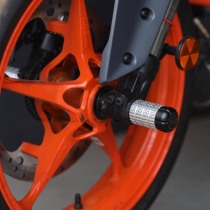 Пеги в ось переднего колеса KTM DUKE/RC125, DUKE/RC200, DUKE/RC250, DUKE/RC390  2024- CRAZY IRON