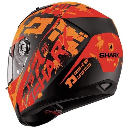 Мотошлем интеграл SHARK RIDILL KENGAL Mat, черно-оранжевый, матовый (фото 2, фотография 2)