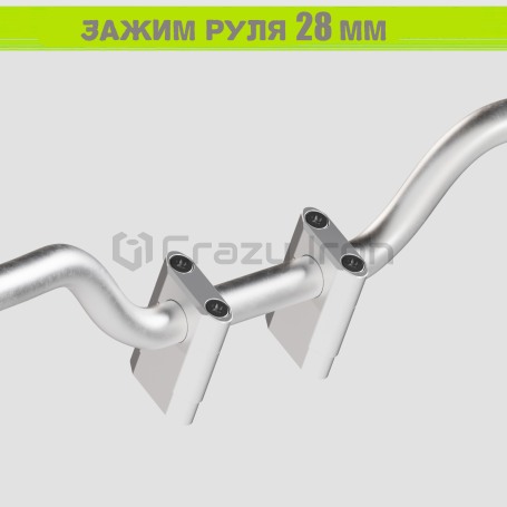 Стойки руля для мотоцикла 28мм CRAZY IRON, высота 50мм, под один болт (фото 6, фотография 6)